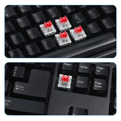 Image of Mechanical Keyboard Switches, 50 Pcs 3 PIN Red Keyboard Clickers for 3D Prints Dustproof Clicky Switches Replacement for Most Gaming Keyboards