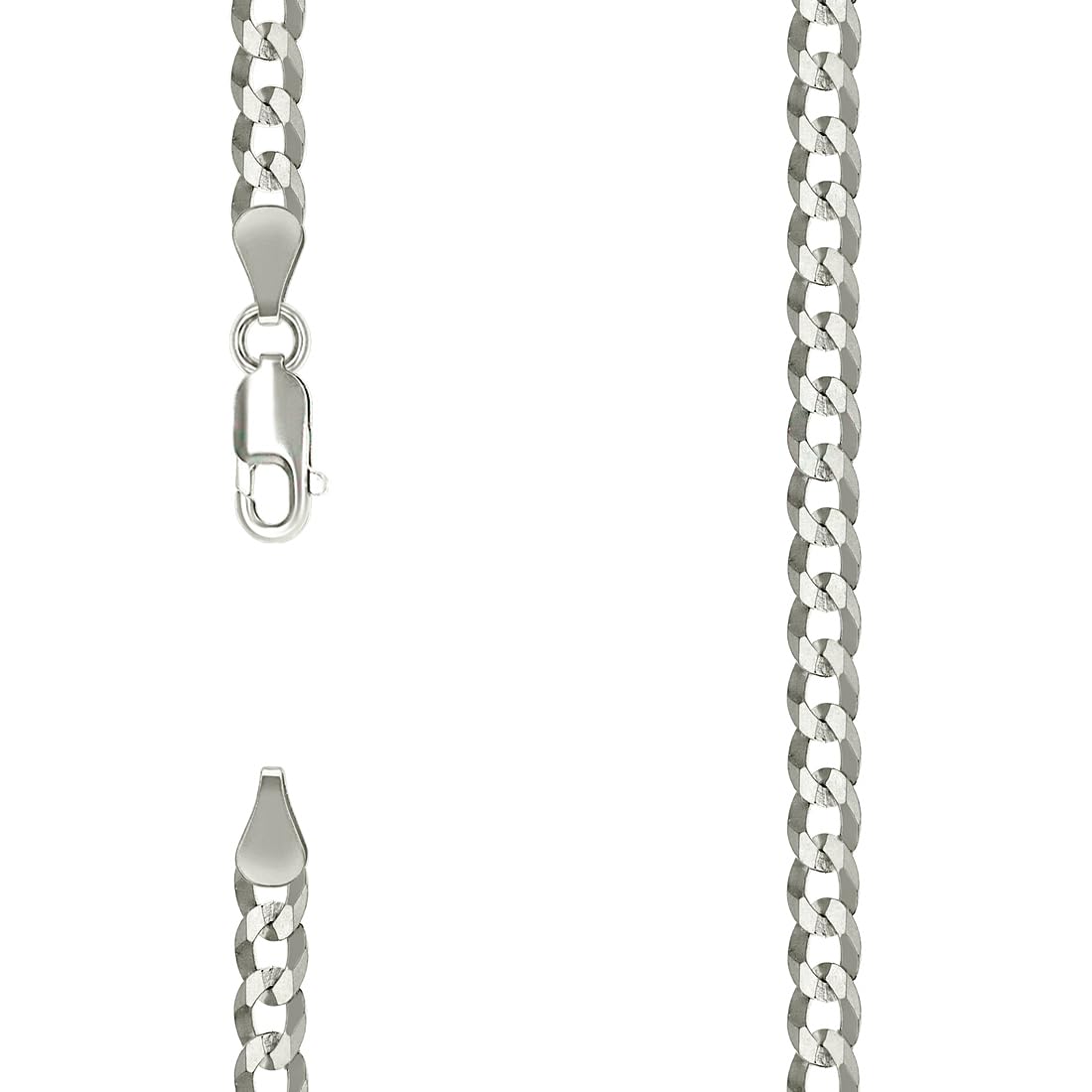 Chaîne gourmette argent 925 massif plate 4.7mm | Élégance intemporelle mixte - 8