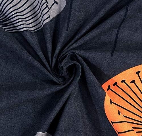 Image of Prime Collection 225 TC Cotton-Blend Fabric Single Sized(90x60) Inch 1 Bedsheet with 1 Pillow Covers - Single Bedsheet for Single Bed (Grey & Orange)