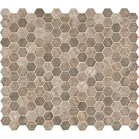 MSI Driftwood Hexagon Glass Tile Cover