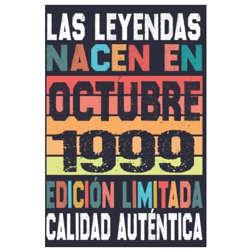 Cumpleaños Vintage Leyendas Nacen en Octubre 1999: Regalo de 23 cumpleaños para mujeres y hombres, regalo de 23 cumpleaños para él/ella, Cuaderno Diario | regalos de Octubre...