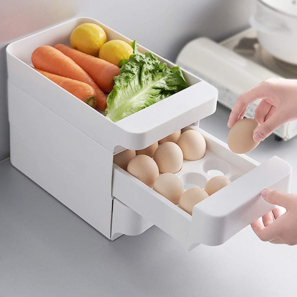 Eier-Aufbewahrungsbox, Küchen-Kühlschrank-Aufbewahrungsbox, Schubladentyp, Kunststoff-Lebensmittelbox, Kühlschrank-Aufbewahrungsbox