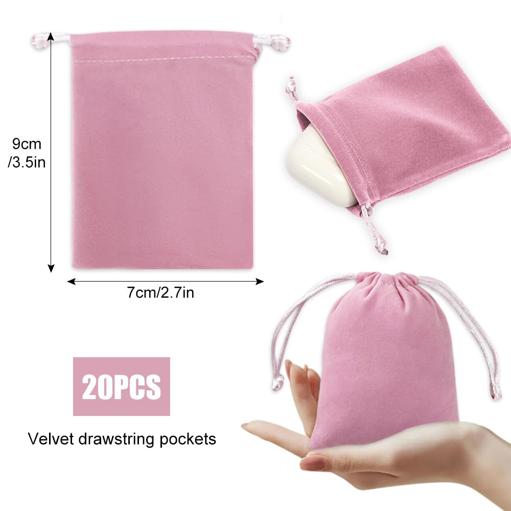 Sacchetti Velluto Per Gioielli 7x9cm - Set 38 Pezzi 19 Colori Con Coulisse - Foto 12