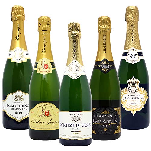 ヴェリタス 高コスパ・高品質シャンパン飲み比べ5本セット((W0CG04SE))(750mlx5本ワインセット)
