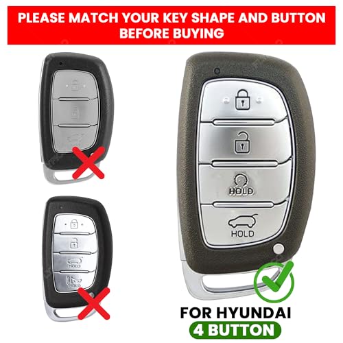 Image of Coll of Fest Premium Metal Silicon Key Cover Compatible with Hyundai Creta EV | Alcazar EV | Hyundai Alcazar | Hyundai Creta EV | Glow in the Dark
