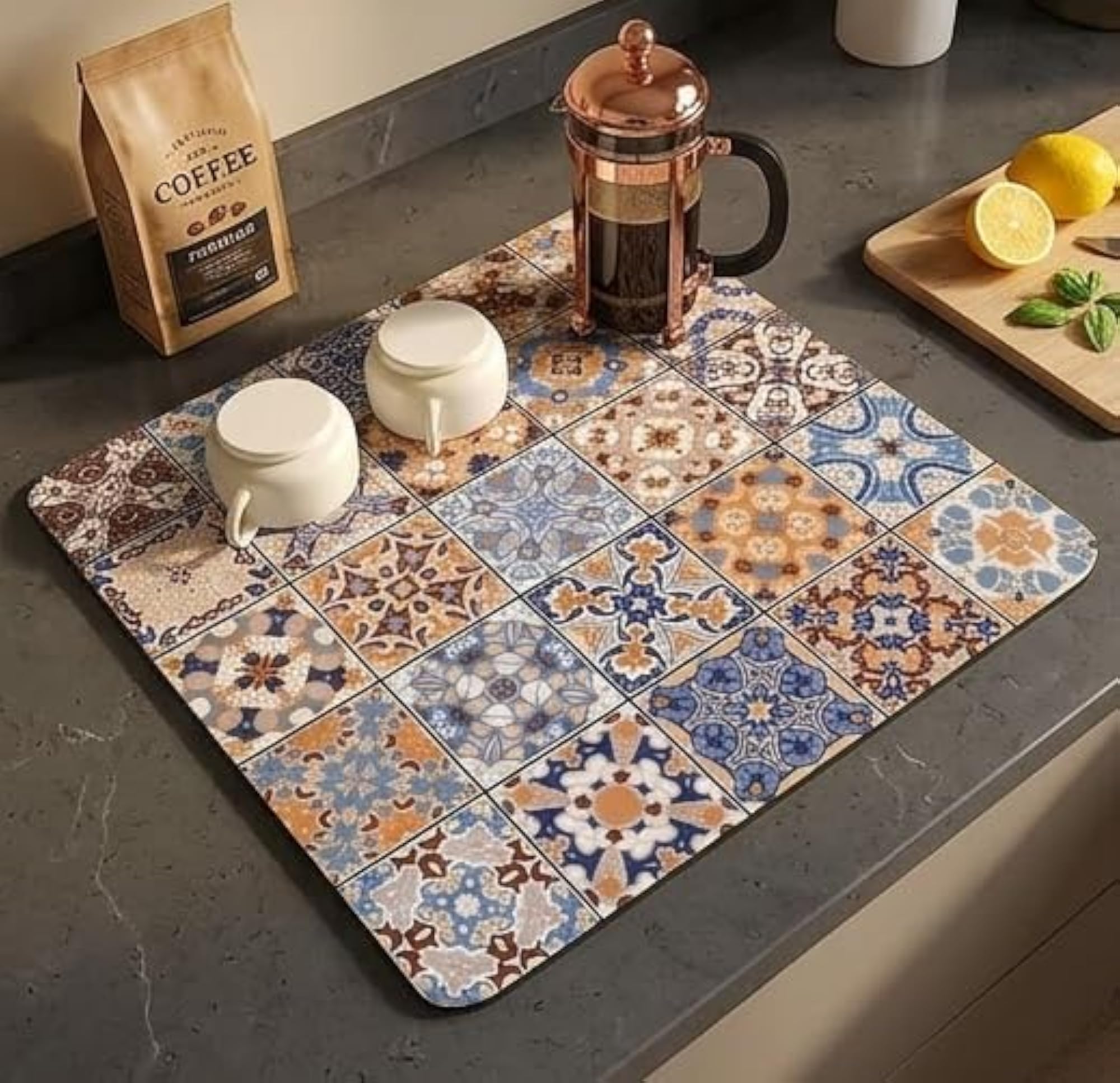 Super Absorbent Dish Drying Mat, Non-Slip & Heat-Resistant