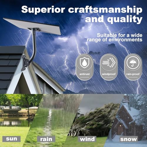Image of for Starlink Standard 4 4X Gen 3 Mount, Angle Adjustable Starlink V3 Dish Mounting Kit Long Wall Mount Short Pole Roof Mount (Include Metal Gen 3 Pipe Adapter)