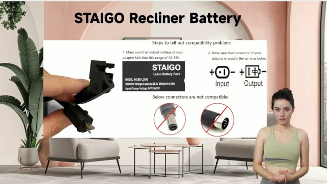 Watch STAIGO Battery for Power Recliner-Reclining Sofa-Lift Chair
