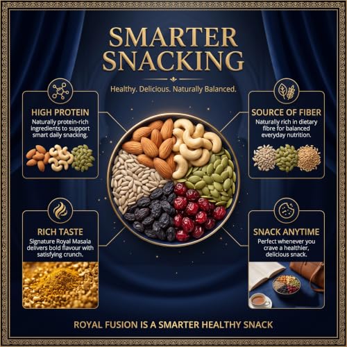 Image of Forest Found Royal Fusion Dry Fruits Trail Mix - 910gm | Premium Dry Fruit Mix For Snacking | With Cashews, Almonds, Raisins, Cranberries, Sunflower & Pumpkin Seeds | No Palm Oil & Flavours