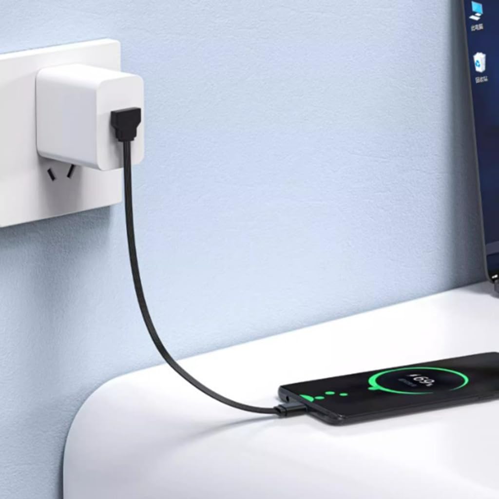 Kabel USB C na USB A 2.0 90 stopni, szybkie ładowanie 65 W i synchronizacja danych 480 Mb/s