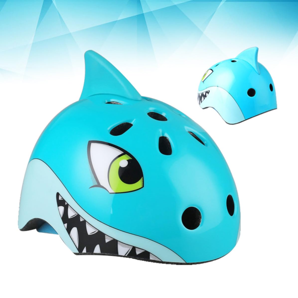 ULTECHNOVO Casco de Bicicleta Diseño de Tiburón 3D, Talla Ajustable 54-58cm, Ventilación Aire, Plástico Resistente para Ciclismo y Patinaje