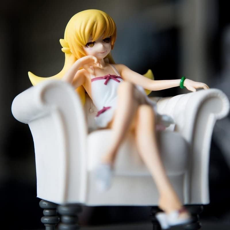 Miniatura 4 de No Box Hantai Anime Girl Figura Monogatari Series Oshino Shinobu-11CM Model Toys Colección de figuras de acción personaje de anime