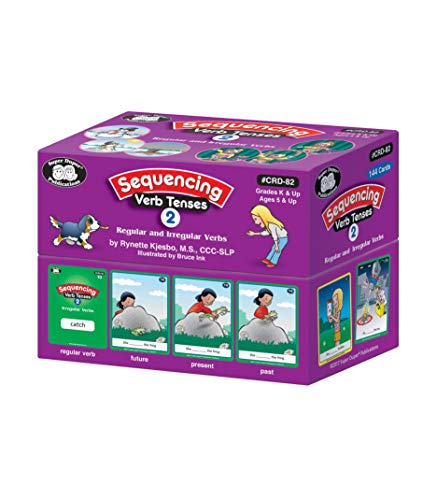 Super Duper Publications | Sequencing Regular and Irregular Verb Tenses Set 2 Fun Deck | Communication and Early Reader Skills Flash Cards | Educational Learning Materials for Children