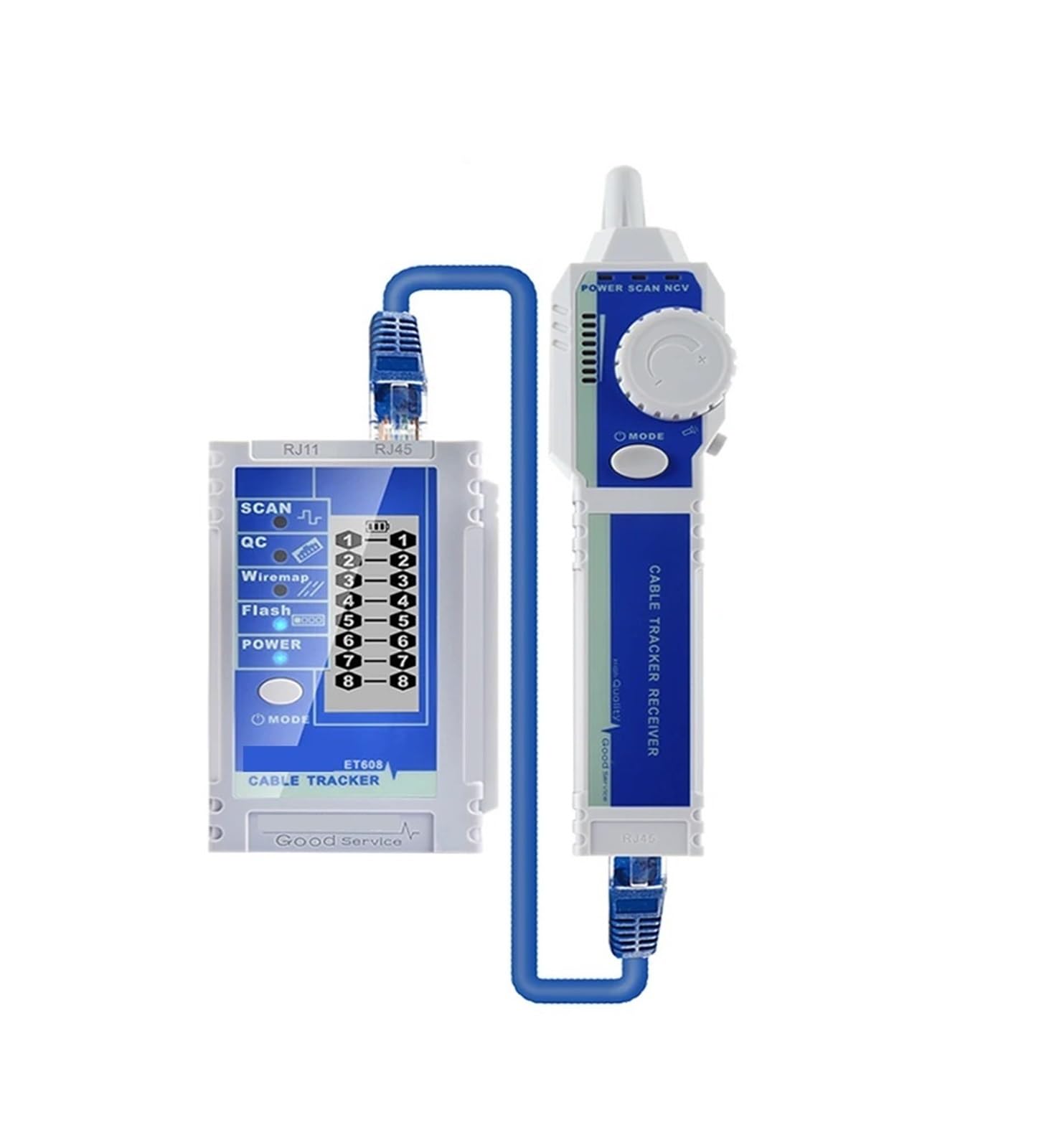 Cable Tracker, Network LAN Line Finder PoE Test 3KM Digitalized Cable Tracing QC NCV Breakpoint Ethernet Checking