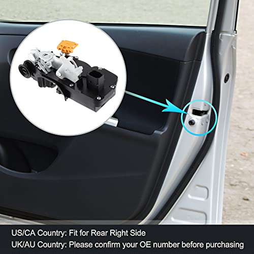 Image of X AUTOHAUX Power Door Lock Actuator Motor Rear Right Side for Chevy Impala 2006-2011 931-333 20790500 Black