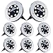 BOZHZO Luces Solares para Exterior Jardin, Luz Solar Exterior 8 LED Lámparas Solares para Jardin impermeabilidad IP 65 para Terraza, Calzada, Césped, Escalón, Escalera（Blanco Frío 8 Piezas）