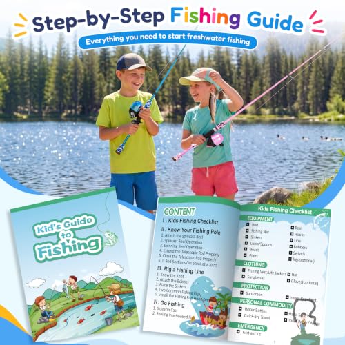 ODDSPRO Kids Fishing Pole, Portable Telescopic Fishing Rod and Reel Combo Kit - with Spincast Fishing Reel Tackle Box for Girls, Youth - image 5