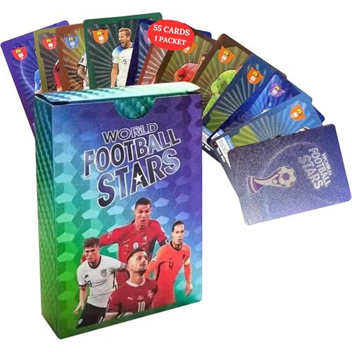2025 Playing Soccer Cards | 55 Unique Cards for Soccer Players | Unforgettable Moments for The Whole Family for Friends Siblings and Soccer Fans | Printed on Premium Paper – Multicolors - Not Orignal