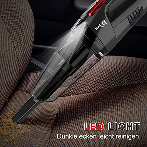 MIC Handstaubsauger 8000PA, Akku Handstaubsauger, Autostaubsauger mit LED-Licht, Wandhalterung, bis zu 30 Min, Nass… - Image 5