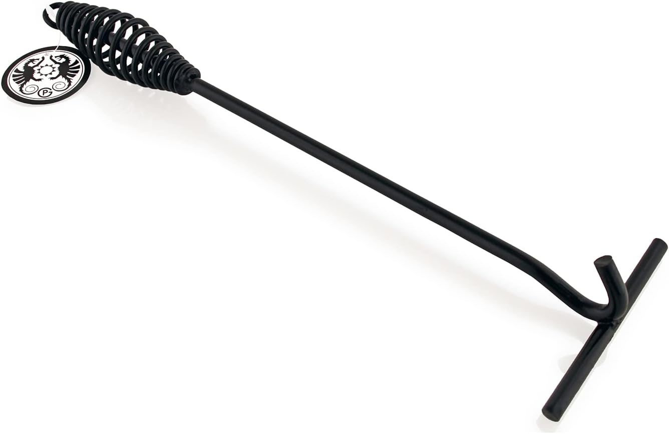 Petromax Universal Steel Lid Lifter for Dutch Ovens, Outdoor Camp Cooking Utensil for Handling Hot Campfire Cookware Lids, 13.8 Long