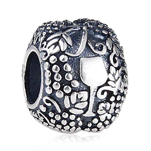 Breloque Vino en argent sterling 925 pour bracelet Pandora