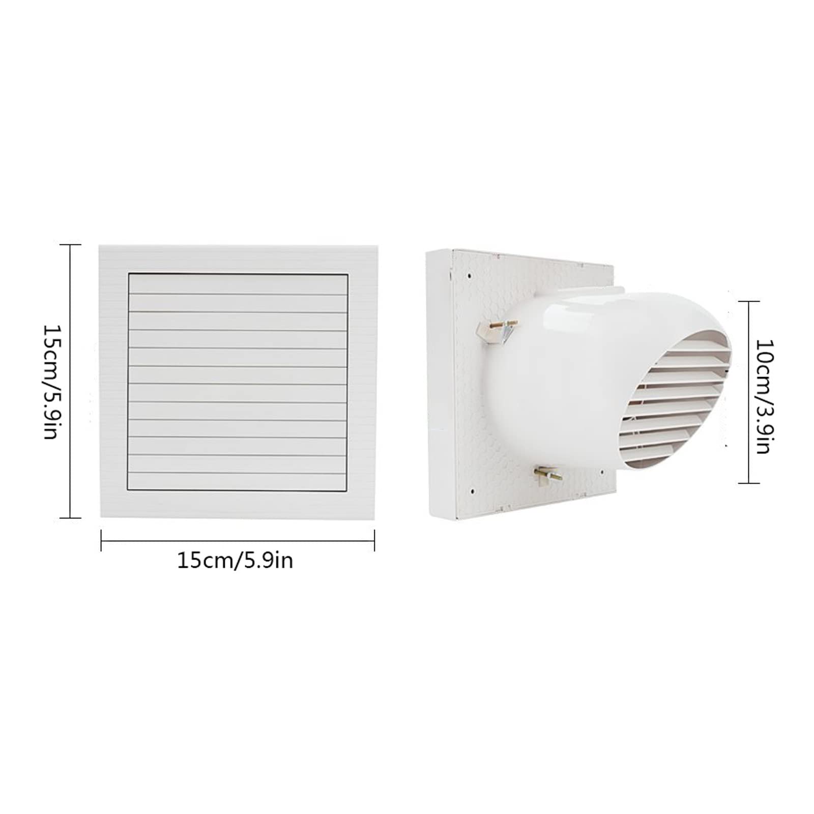 Wentylator wyciągowy, ścienny i okienny, 10,2 cm, 15,2 cm, 20,3 cm, elektryczny wentylator lamelowy do kuchni i łazienki, cichy wentylator wyciągowy z kablem sieciowym 39,9 cm, 22 W, 260 m³/h