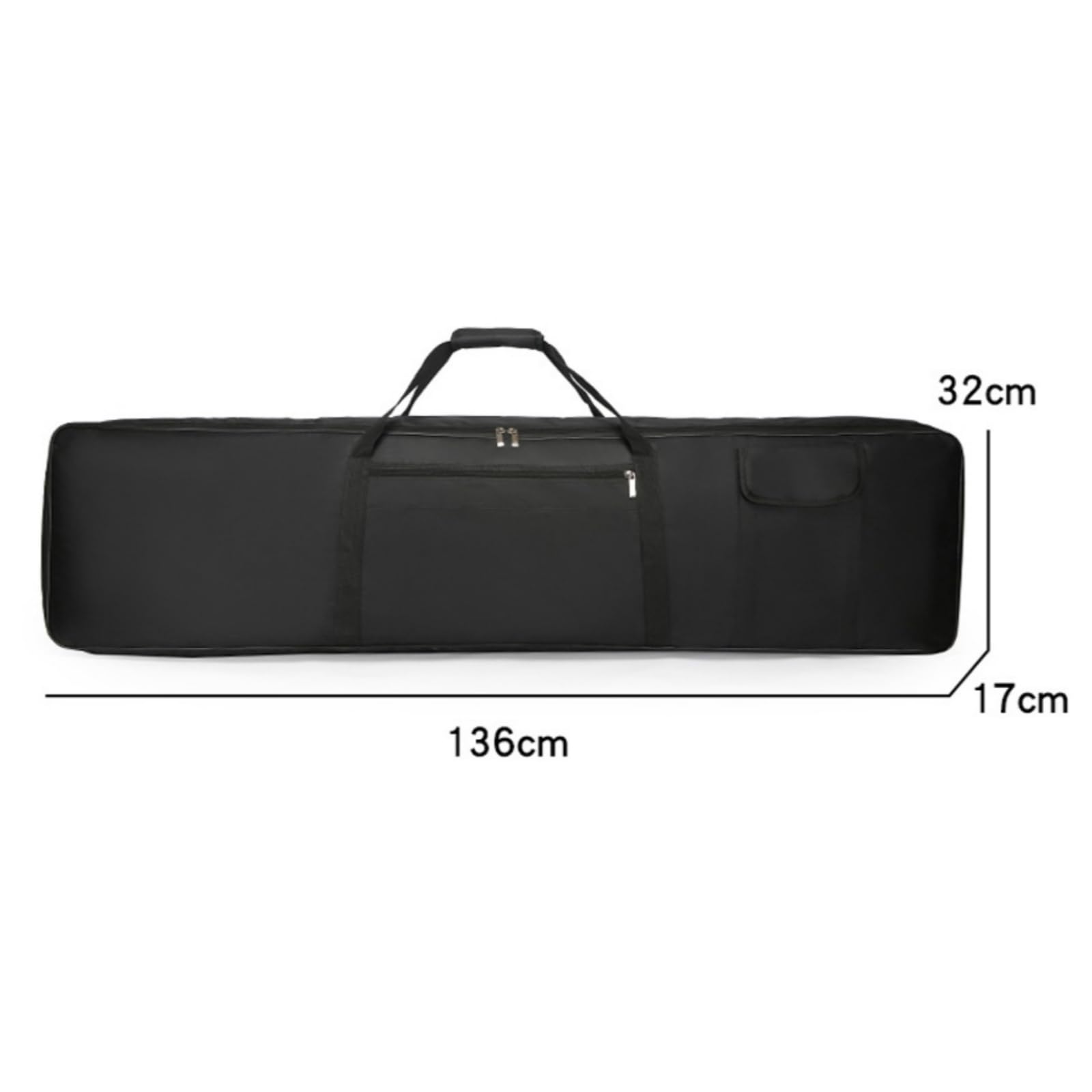 wasserdichte Tastaturtasche Klavier Keyboard Synthesizer Gepolsterte Oxford Tasche Doppelgriffe für Musiker Familien Unterricht Pendeln, Rot, 88-Tasten S