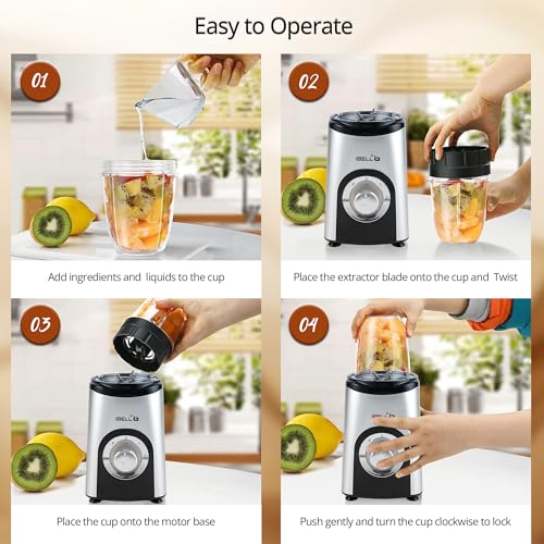 Image of iBELL 600W Nutri Blender - 24,000 RPM High-Speed Mixer Grinder & Juicer with 3 Multipurpose Jars, 3 Smart Modes & Stainless Steel Blades (Silver)