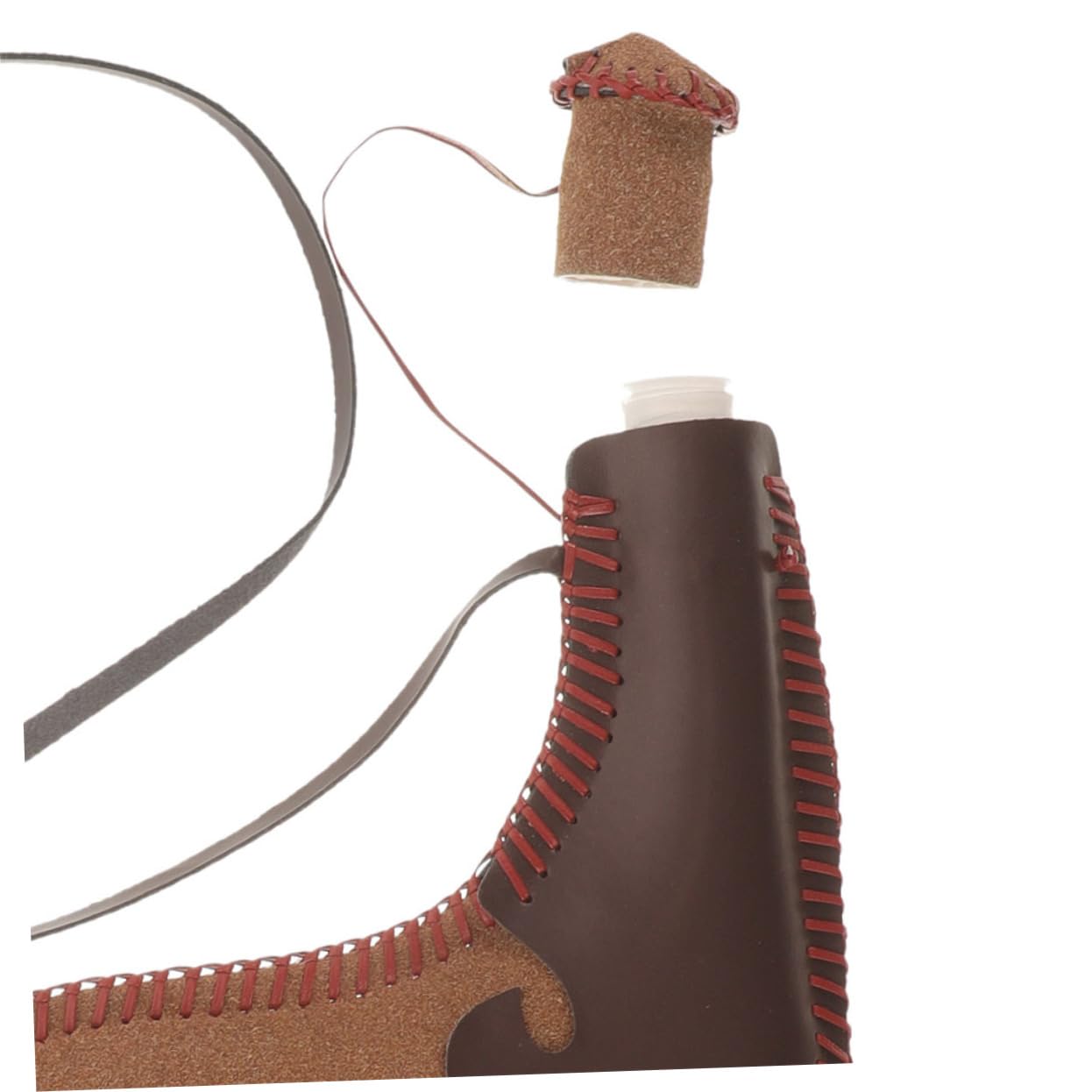 Poche à Eau Ancienne Portable en Cuir, Style Historique pour Camping