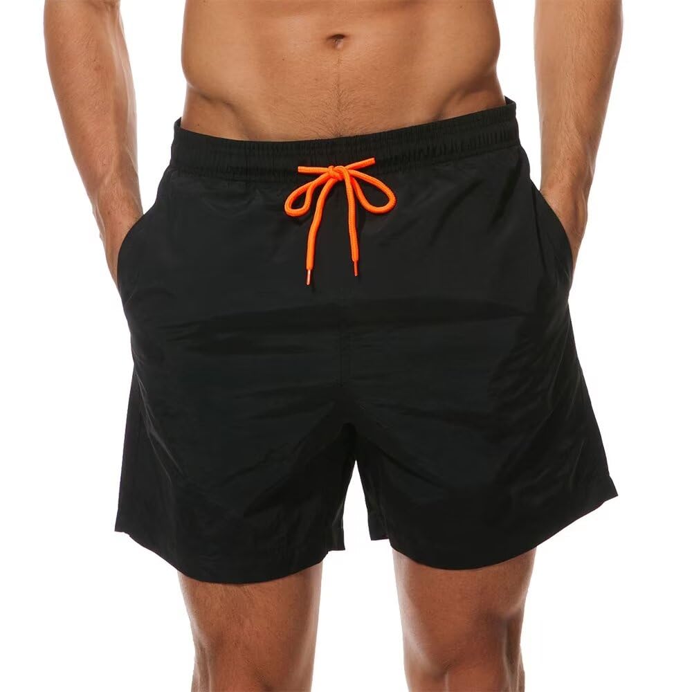 FREDRM Mens Swim Trunks Quick Dry Boardshorts with Mesh Lining Above Knee Swimwear Bathing Suits