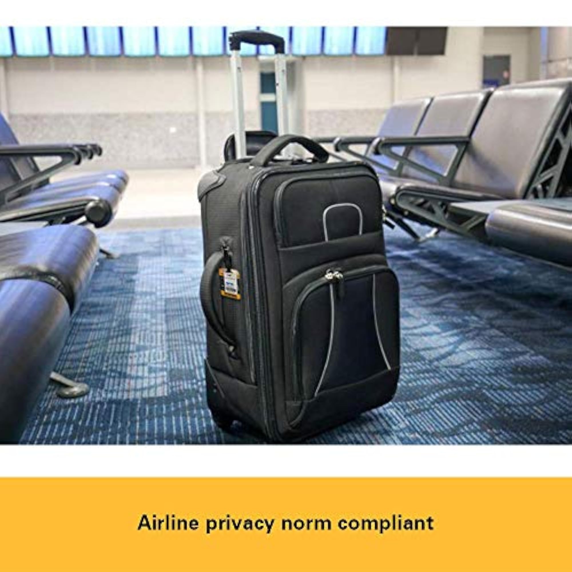 Waterproof Baggage Identifier Tag with Leather Strap