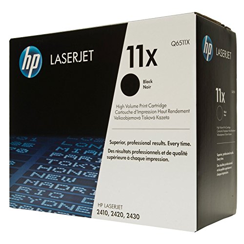 Cartouche toner noir HP 11X Q6511X haute capacité pour imprimante laser de bureau