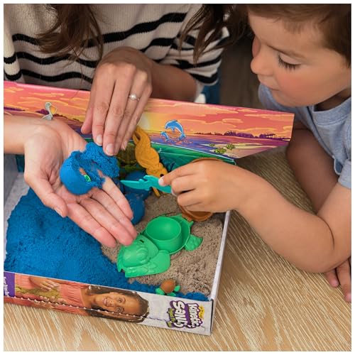Kinetic Sand Project Planet Schildkröten Spielset - mit 396 g Sand, Schildkröten und 2 Werkzeugen aus 100% recyceltem Kunststoff, für kreatives Indoor-Sandspiel, für Kinder ab 3 Jahren