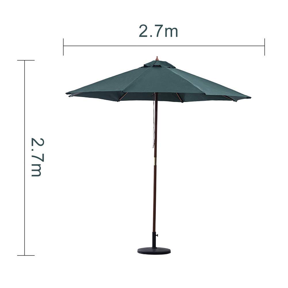 Parasol ogrodowy, 2,7 m, przeciwsłoneczny parasol ogrodowy, duży, patio, zewnętrzny baldachim z aluminium, łatwy do otwarcia, ochrona przed promieniowaniem UV, na plażę, basen, patio, do