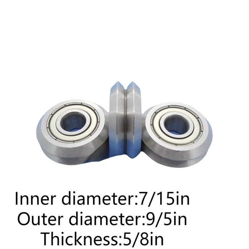 2PCS V/W-Groove Rail Bearing 7/15x9/5x5/8in W3-2RS P0 Linear Guide Roller