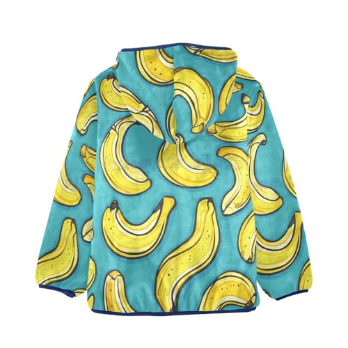 Banana Girls Fleece Jacket Girls Fall Jacket Girls Zip Up Hoodie Girls Sherpa Jacket 2-10T2