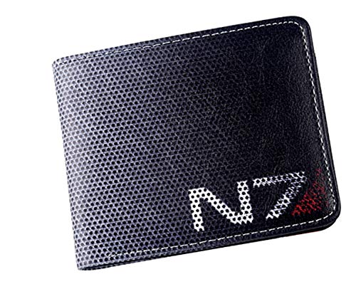 SuperFuN Classic Mass Game Effect N7 Symbol Themed Bi-Fold Wallet