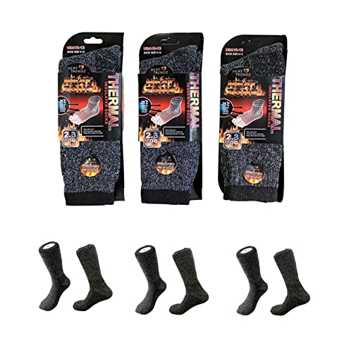 Dependable Industries inc. Essentials Mens Heat Thick Insulated Extreme Cold Weather Winter Boot Thermal Heated Socks 10-13