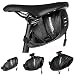 Roswheel Rainproof Bicycle Saddle Bag, Waxed Under Seat Bike Wedge Pack Water Resistant Mudproof Cycling Tail Pouch Strap Mount Quick Release Storage Pannier for Outdoor MTB Road Bike (S - 0.6L)
