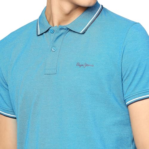 Image of Pepe Jeans Men's Cotton Regular Fit Polo T-Shirt