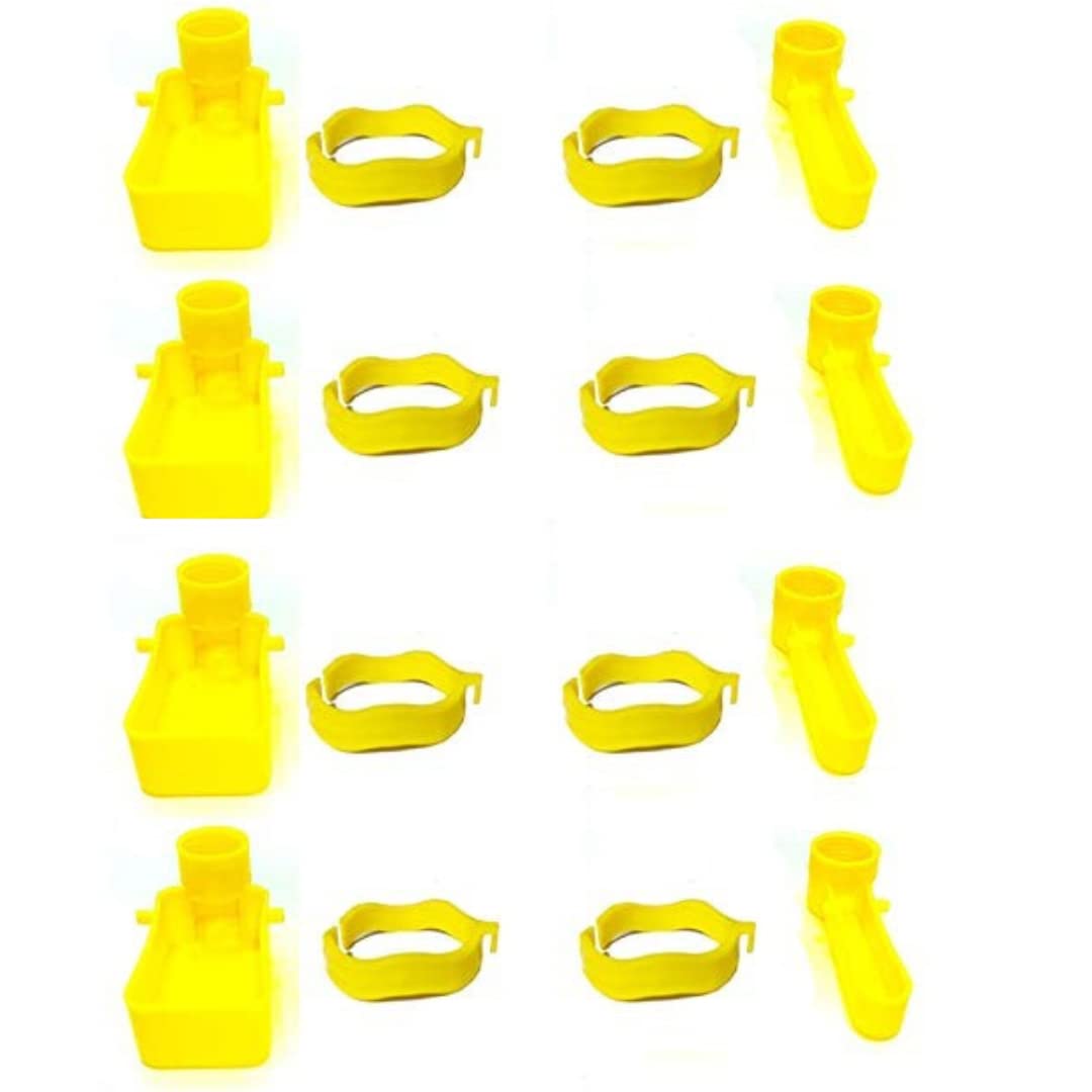 Bird Cage Automatic Food Feeder, Water Drinker Connect Cups for Any Bottle Fit Use with Free Bottle Holder Rings (Drinker 4 + Feeder 4 + Holder Rings 8) (B0BL8L4GY5) Amazon Price History, Amazon Price Tracker