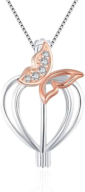 925 Sterling Silver Butterfly CZ Cage Pendants Crafting Charm for DIY Necklace Bracelet Jewelry Making