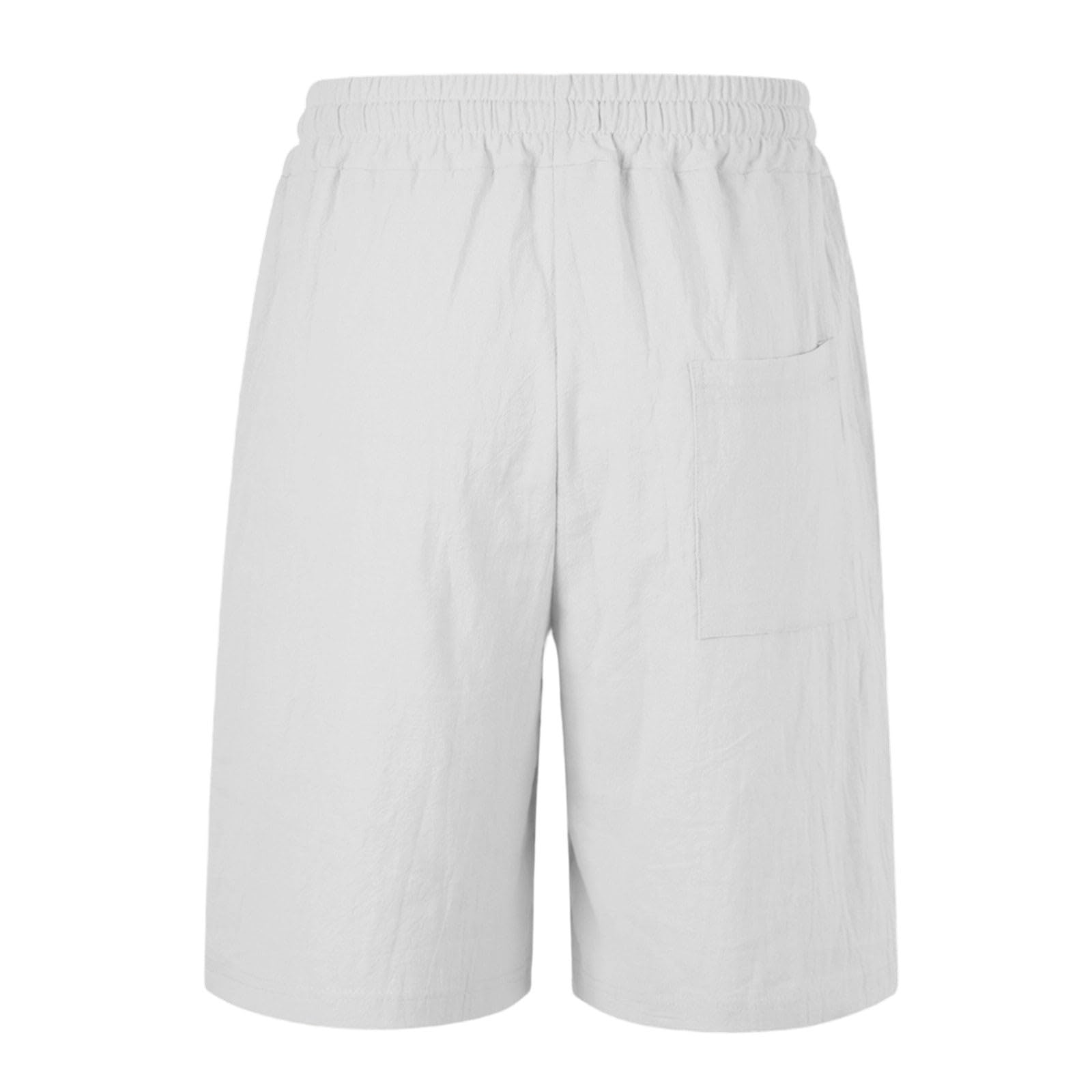Short en lin pour homme, fin, léger, respirant, jambe droite