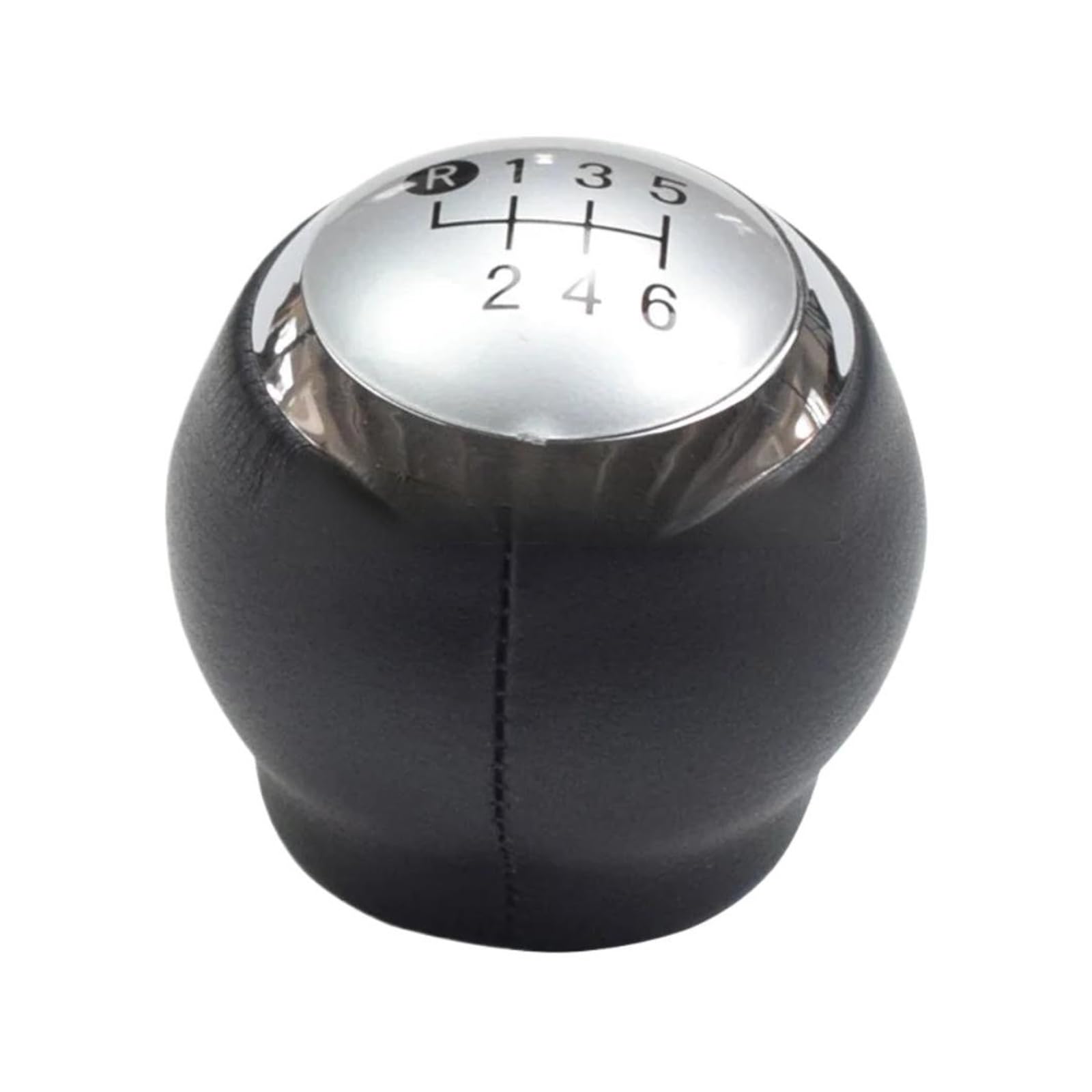 Jsyalmslw R6 Speed Silver Sporty Gear Shift Knob For Toyota Auris 2007-2013 Black/Silver