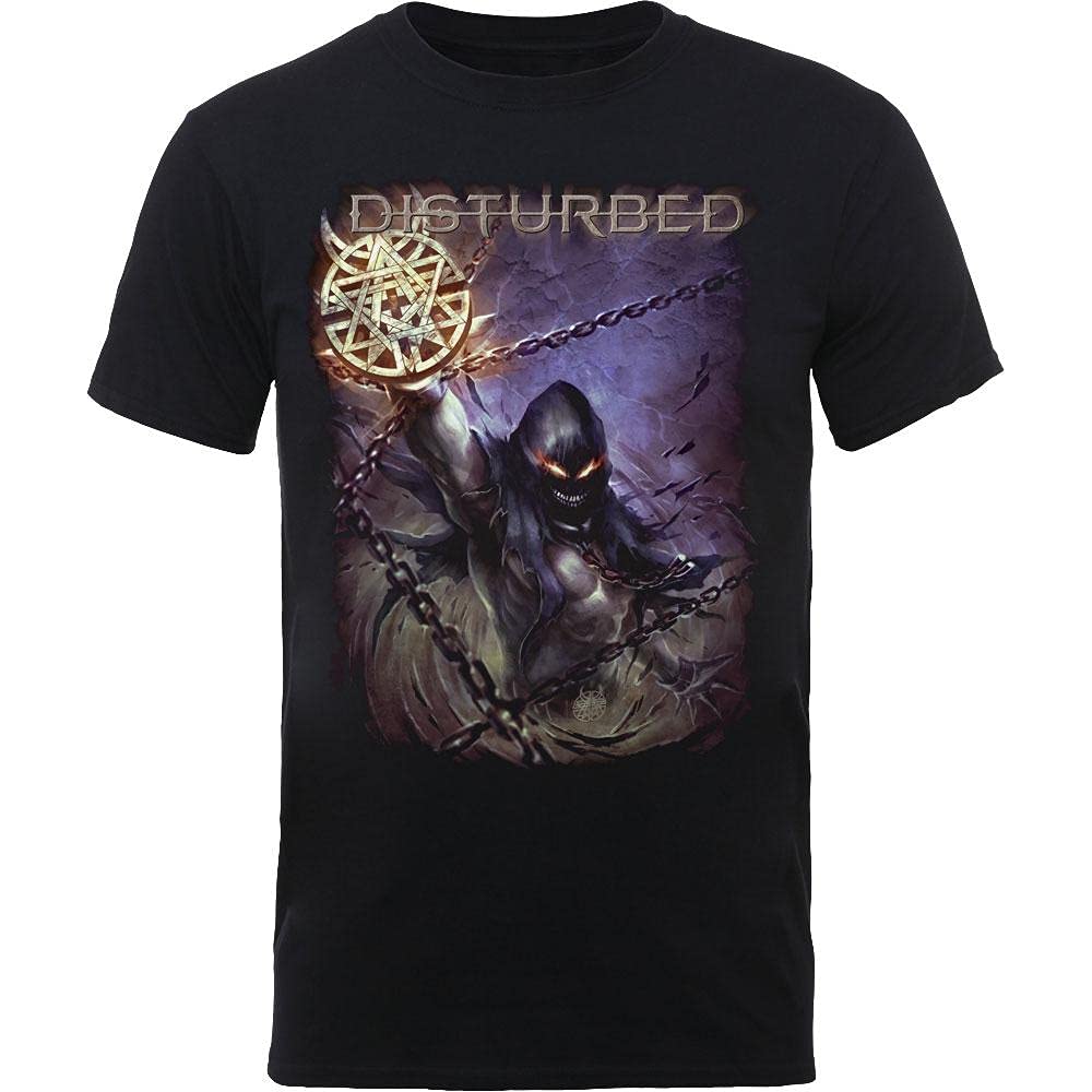 Disturbed Men's Black Rockoff Trade Vortex T - Shirt, ( Black), XX-Large