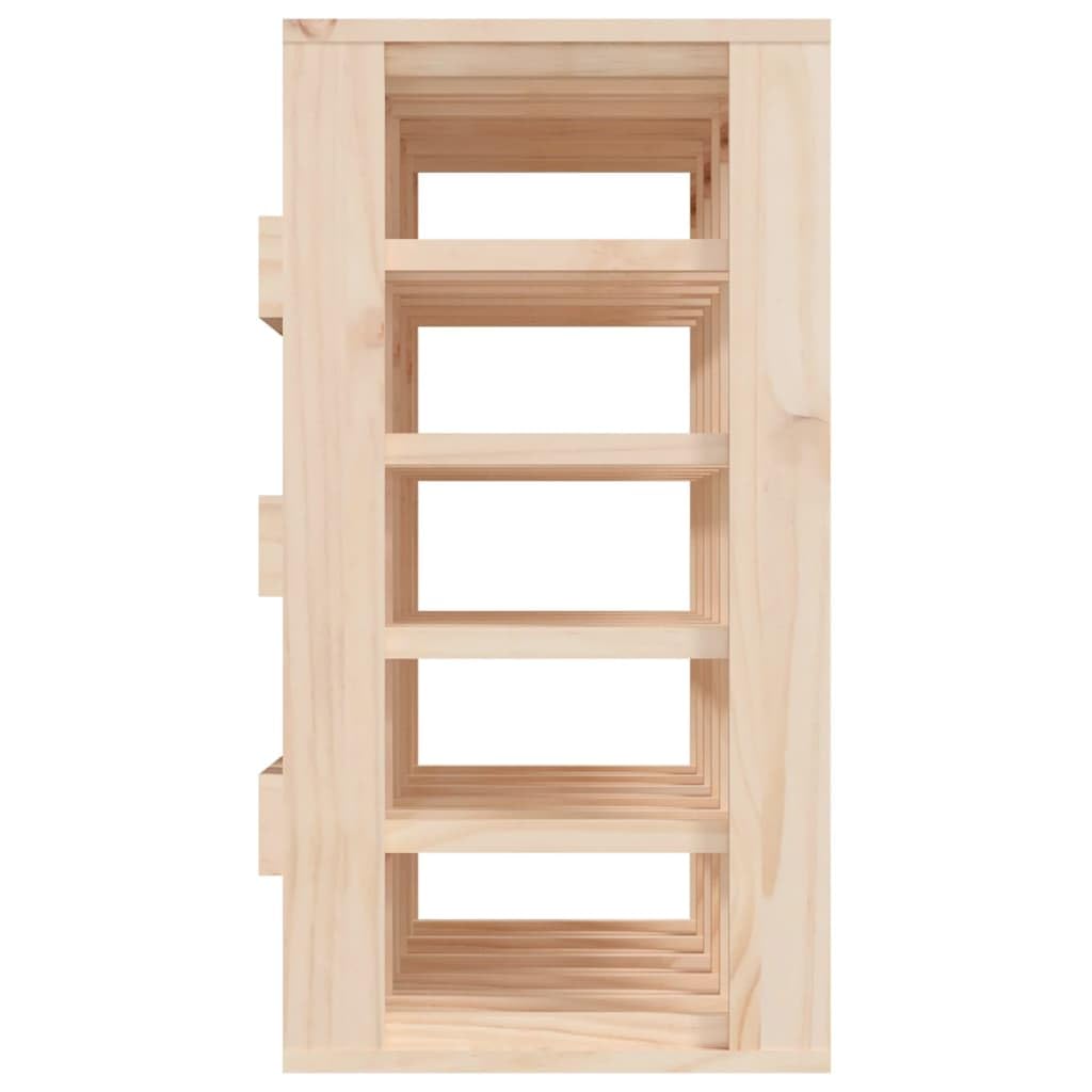 Casier à Vin En Bois De Pin Massif – 58,5x33x60,5cm – Étagère à Bouteilles VidaXL