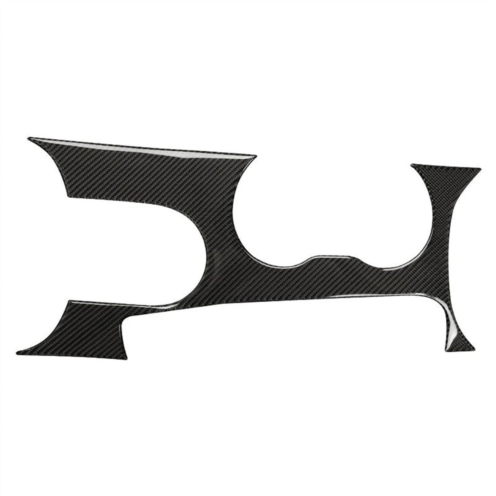Car Interior Modification Gear Shift Panel Trim Cover Cup Holder Sticker Accessory for Ford for Mustang GT 2015-2021 Anti-dust(Black)