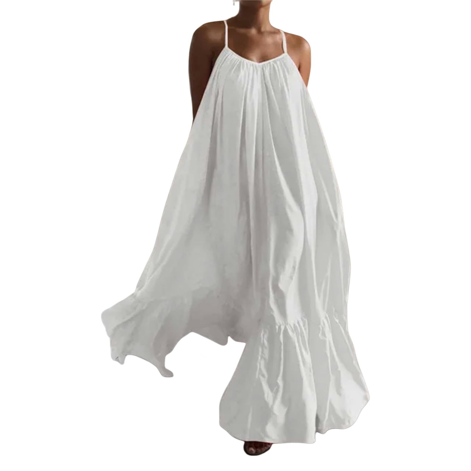 Sukienka bez rękawów Swing Back Maxi Długie Ramiączka Sukienka Midi Vestidos De Holiday