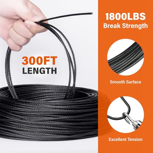 Kit de barandilla de cable T316 negro de 100 pies para arquitectura 3