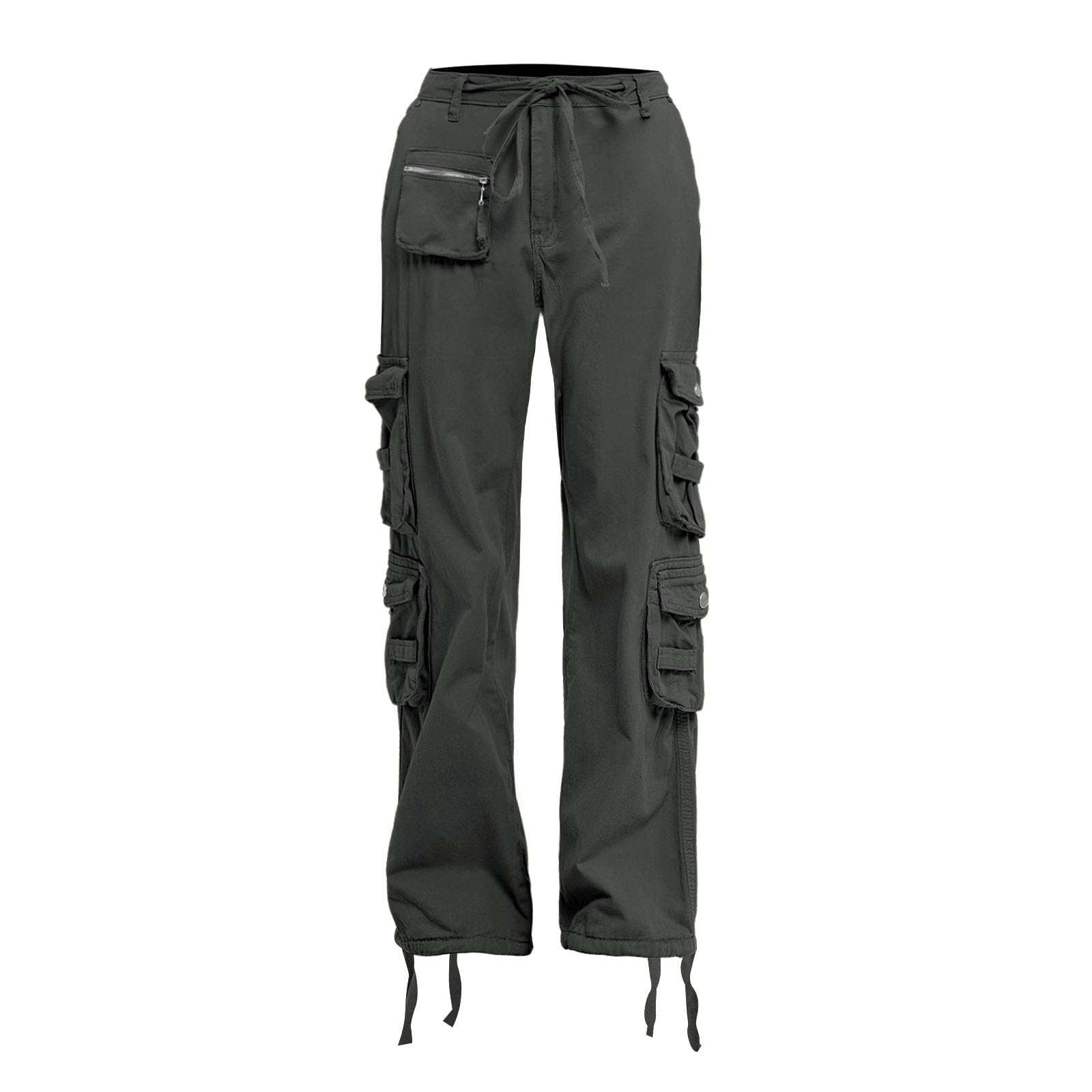Cargo Pants Women Tactical Baggy Hiking Cargo Pants with 9 Pockets Cotton Military Casual Army Combat Work Pants Steel Gray XX-Large